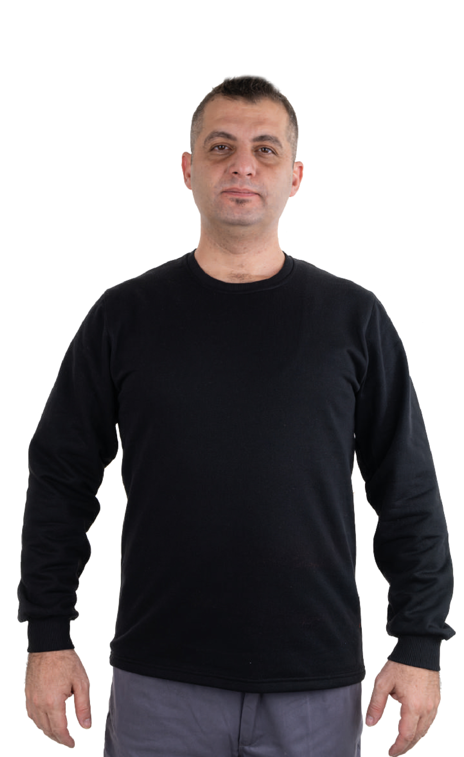 SİYAH SIFIR YAKA SWEAT