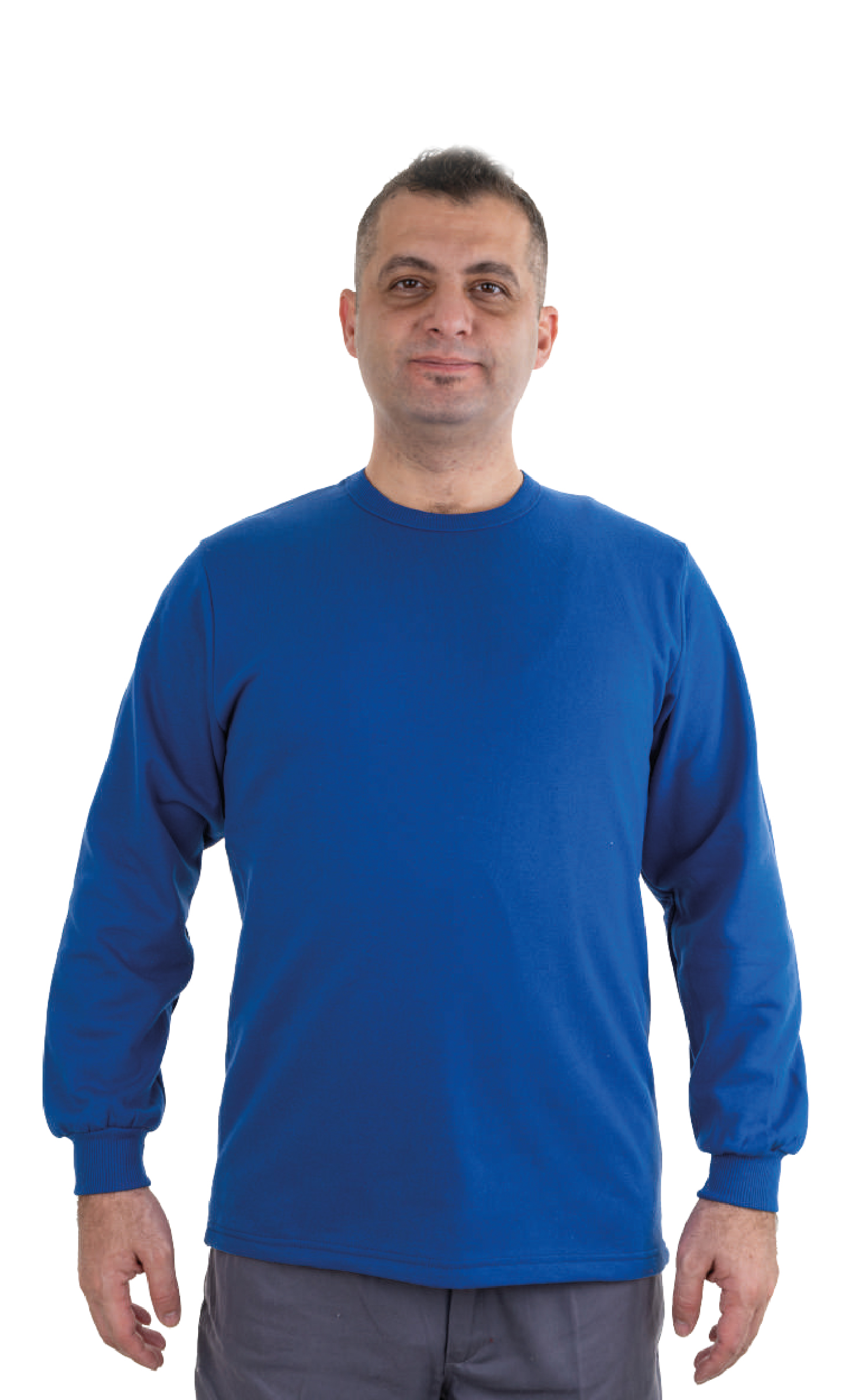 SAKS MAVİ SIFIR YAKA SWEAT